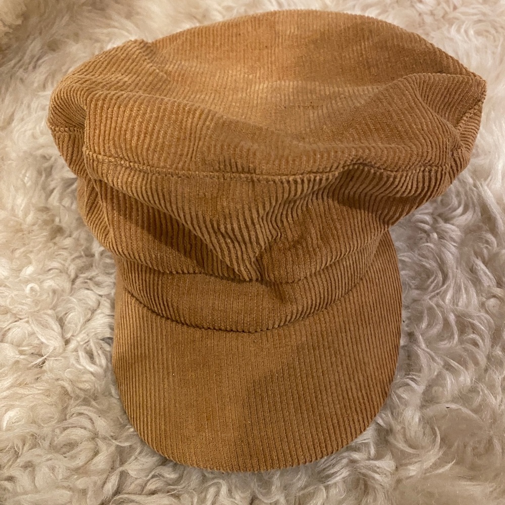 Zara corduroy conductor hat